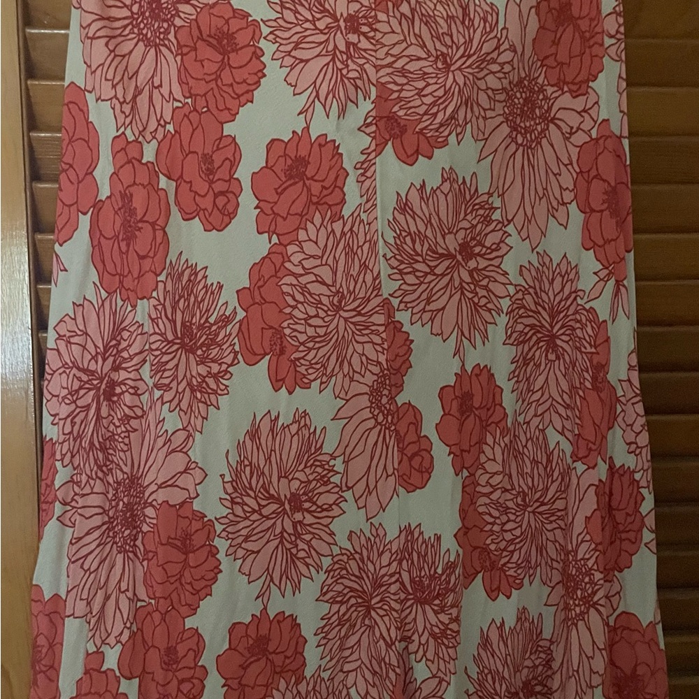 Old Navy Orange and Pink Maxi A-Line Skirt
